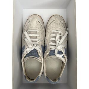Maison Martin Margiela White and Blue Sneakers